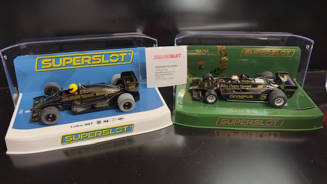 Superslot F1A Lotus 98T 1986 Detroit GP & Lotus 79 Mario Andre